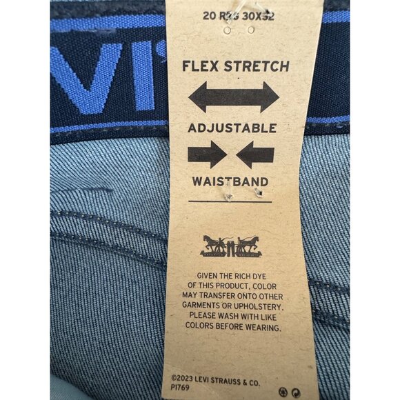 2/$30 Levis Kids NWT 502 Regular Taper Jeans 20 Reg 30x32 Stretch Denim Blue - Picture 11 of 14